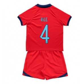 England Declan Rice #4 Udebanesæt Børn VM 2022 Kort ærmer (+ korte bukser)